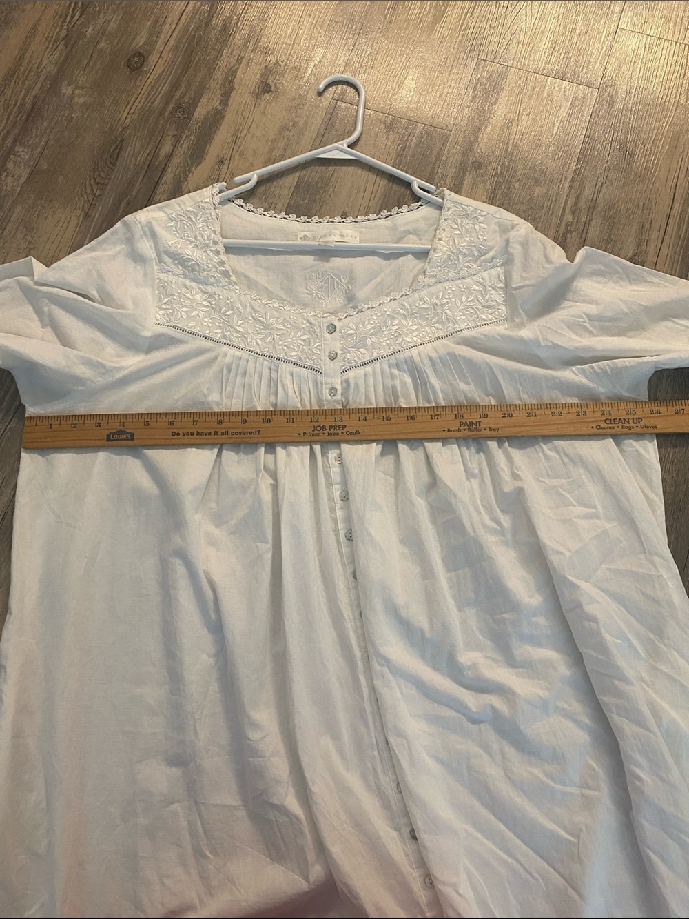 Eileen West Cotton Embroidered Romantic L/S Ballet Button Thro Nightgown Size XL - Picture 8 of 10